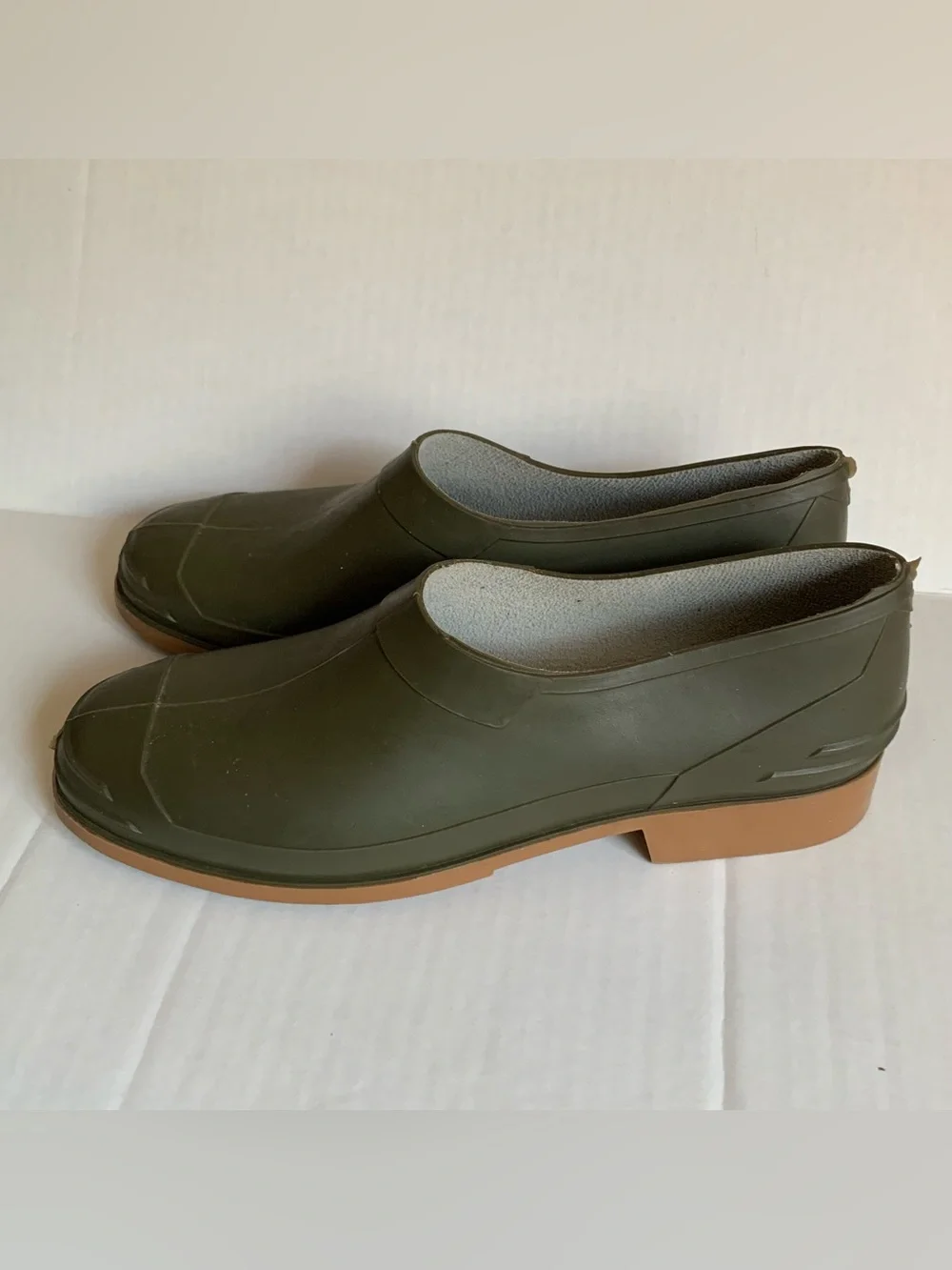 Rontani Waterproof Work Gardening Rubber Galoshes Army Green Italy Size 11 46